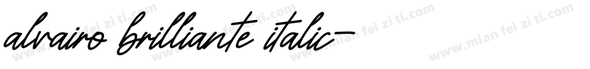 alvairo brilliante italic字体转换